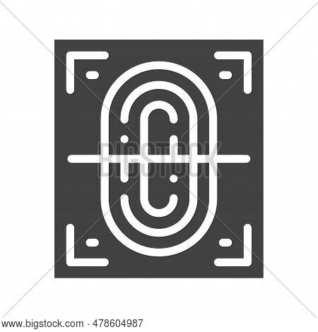Fingerprint Scan Icon Image. Suitable For Mobile Application.