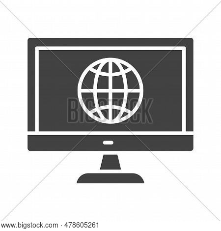 Global Education Icon Image. Suitable For Mobile Application.