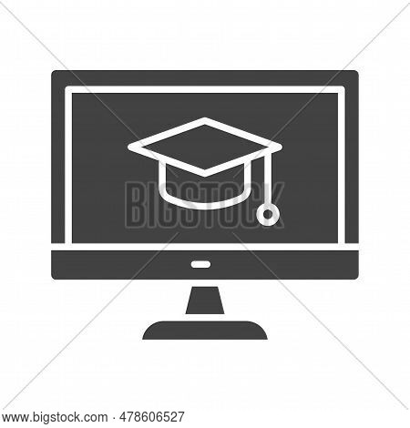 Online Course Icon Image. Suitable For Mobile Application.