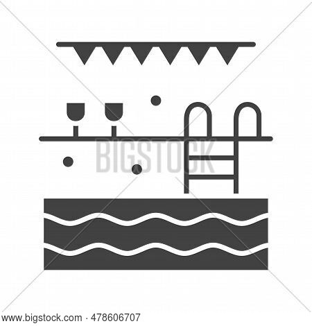 Pool Party Icon Image. Suitable For Mobile Application.