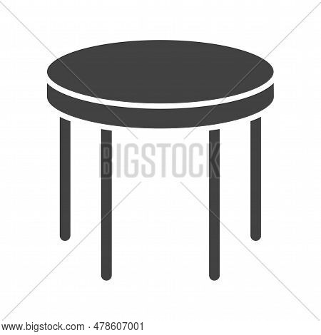 Round Table Icon Image. Suitable For Mobile Application.