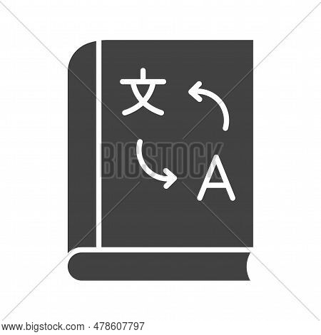 Translation Book Icon Image. Suitable For Mobile Application.