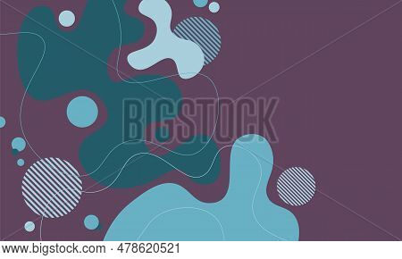 Fluid Wavy Colorfull Spots Background.