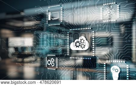 Cloud Computing Concept. Connect To Cloud. Cloud Computing Icon