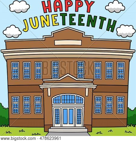 This Cartoon Clipart Shows A Happy Juneteenth Illustration.