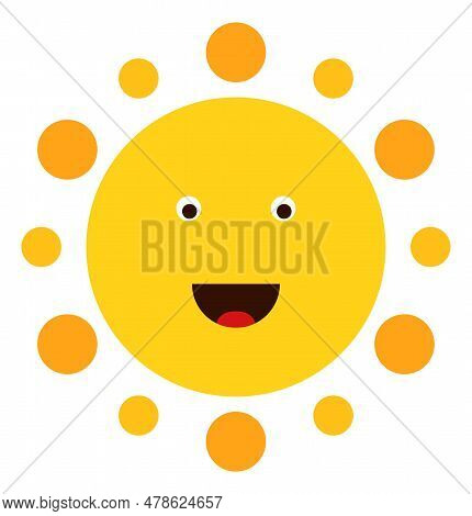 Happy Sun. 矢量图和照片（免费试用） | Bigstock