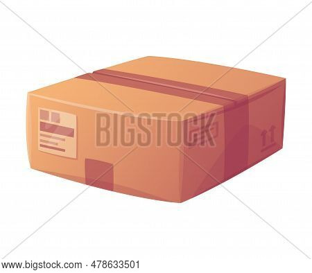 Cardboard Box As Paper Packaging Container Vector Illustration