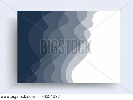 Dark Color Wave Banner Design With Shadow