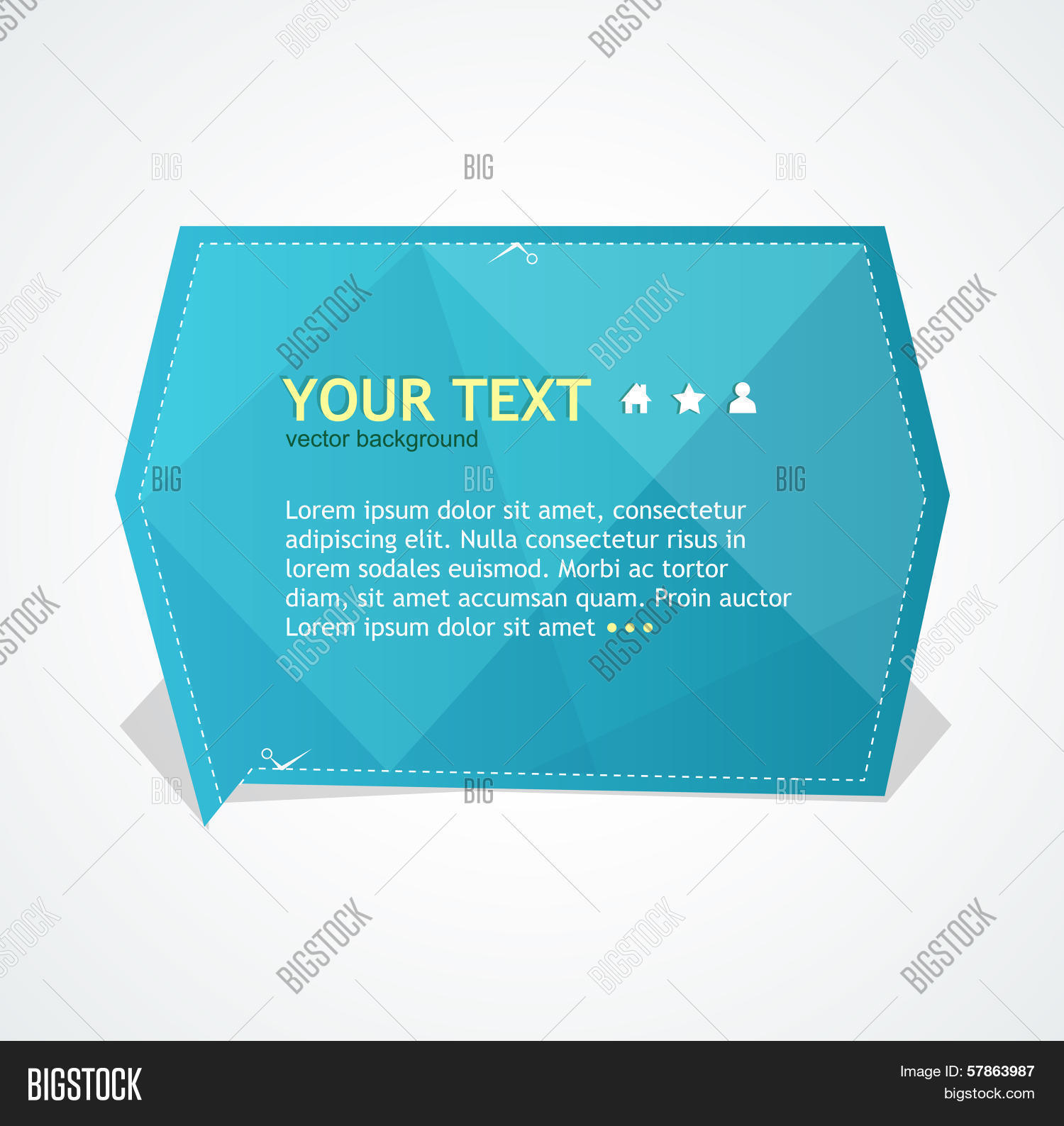 Vector Blue Text Box Vector & Photo (Free Trial) | Bigstock