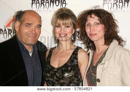 Irwin Keyes with Rena Riffel and Bonnie Aarons  at the Los Angeles Premiere of 'Dark Reel'. Queen Mary, Long Beach, CA. 03-15-09