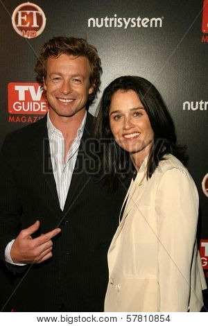 Simon Baker and Robin Tunney  at TV Guide Magazine's Sexiest Stars Party. Sunset Tower Hotel, Los Angeles, CA. 03-24-09