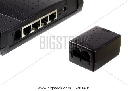 Router ADSL e telefono linea Splitter