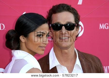 Camilla Alves and Matthew McConaughey at the 44th Annual Academy of Country Music Awards. MGM Grand Garden Arena, Las Vegas, NV. 04-05-09
