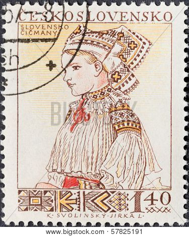 Portrait Of Woman In Slovenian National Costume