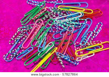 Color Clips On Abstract Background