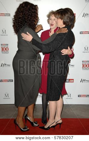 Oprah Winfrey with Elizabeth Guider and Anne Sweeney   at The Hollywood Reporter's Annual Women In Entertainment Breakfast. Beverly Hills Hotel, Beverly Hills, CA. 12-05-08
