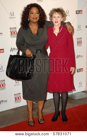 Oprah Winfrey and Elizabeth Guider   at The Hollywood Reporter's Annual Women In Entertainment Breakfast. Beverly Hills Hotel, Beverly Hills, CA. 12-05-08