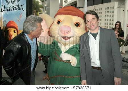 Dustin Hoffman and Matthew Broderick   at the World Premiere of 'The Tale of Despereaux'. Arclight Hollywood, Hollywood, CA. 12-07-08