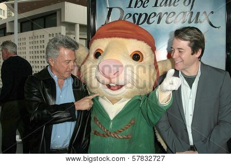 Dustin Hoffman and Matthew Broderick   at the World Premiere of 'The Tale of Despereaux'. Arclight Hollywood, Hollywood, CA. 12-07-08