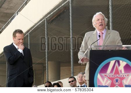Kiefer Sutherland and Donald Sutherland   at the Ceremony Honoring Kiefer Sutherland with the 2,377th Star on the Hollywood Walk of Fame. Hollywood Boulevard, Hollywood, CA. 12-09-08
