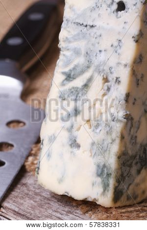 Dorblu Cheese Close Up On An Old Wooden Table
