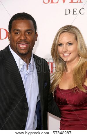 Alfonso Ribeiro and Robin Stapler   at the Los Angeles Premiere of 'Seven Pounds'. Mann Village Theatre, Westwood, CA. 12-16-08