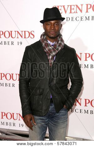 Taye Diggs   at the Los Angeles Premiere of 'Seven Pounds'. Mann Village Theatre, Westwood, CA. 12-16-08