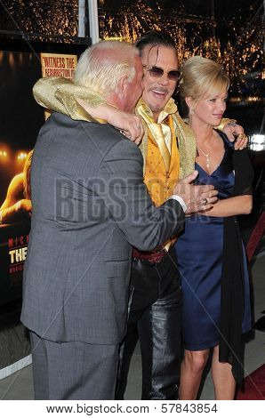 Ric Flair and wife Tiffany with Mickey Rourke   at the Los Angeles Premiere of 'The Wrestler'. The Academy Of Motion Arts & Sciences, Los Angeles, CA. 12-16-08