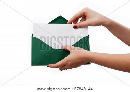 Envelope And Card For Your Text