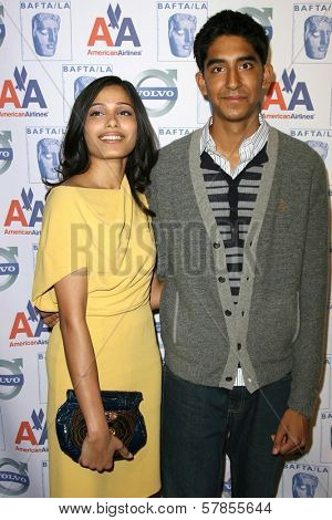 Freida Pinto and Dev Patel  at BAFTA-LA's 15th Annual Awards Season Tea Party. Beverly Hills Hotel, Beverly Hills, CA. 01-10-09