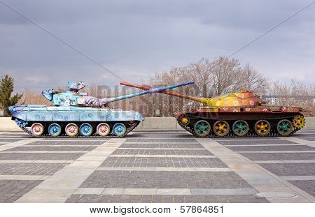 Hippy Tanks In Kiev, Ukraine