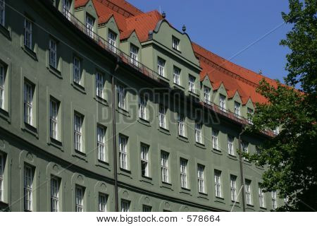 Zakřivené budova v Mnichově