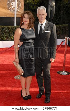 Talia Balsam and John Slattery at the 15th Annual Screen Actors Guild Awards. Shrine Auditorium, Los Angeles, CA. 01-25-09