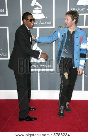Jay Z and Chris Martin at the 51st Annual GRAMMY Awards. Staples Center, Los Angeles, CA. 02-08-09