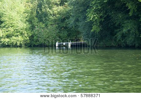 A Jetty Besides The Main in Schweinfurt, Germany