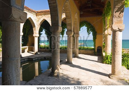 Roman Bath In The Yard Of Balchik Palace , Bulgaria