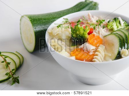 Bowl Of Chicken Vegetable Soup