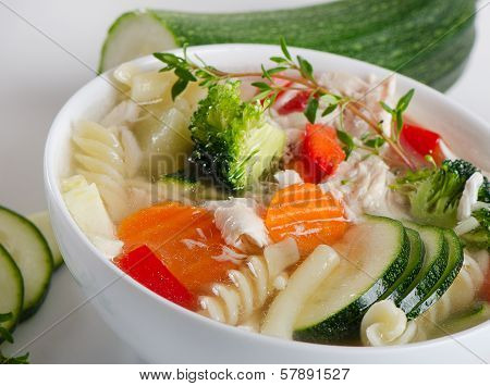 Bowl Of Chicken Vegetable Soup