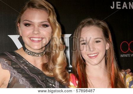 Aimee Teegarden and Kay Panabaker  at the 5th Annual YMI Jeans Fashion Show and After Party. Music Box Theatre, Hollywood, CA. 10-06-08