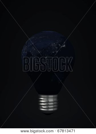 World is light bulb