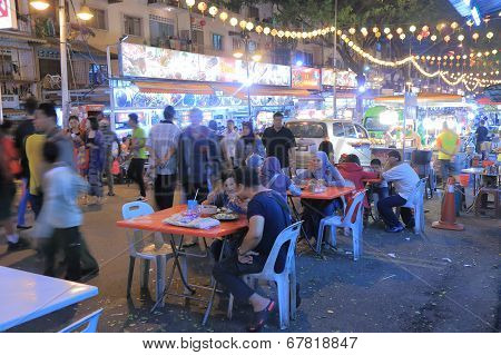 Street restaurant outdoor dining in Kuala Lumpur