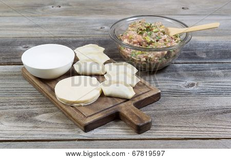Traditional Homemade Chinese Dumplings Made From Scratch