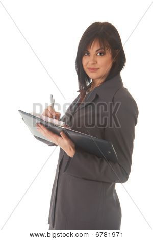 Smuk Brunette forretningskvinde