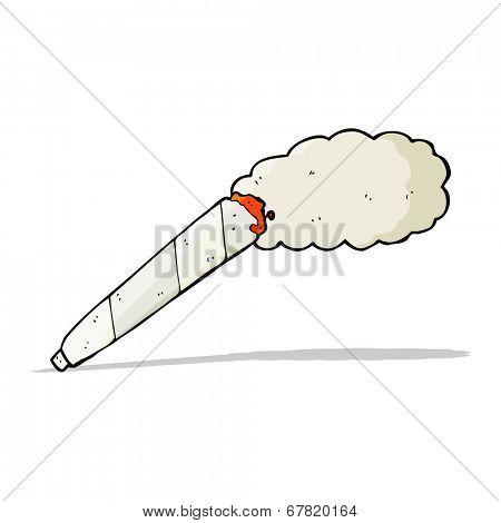 cartoon marijuana cigarette