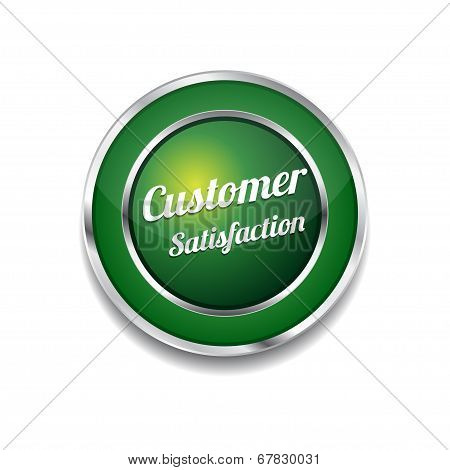 Customer Satisfaction Green Vector Icon