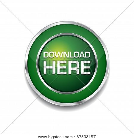 Download Here Glossy Shiny Circular Vector Button