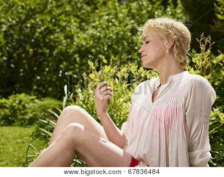 Woman In Garden