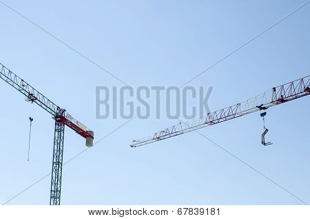 House Exterior In Construction And Crane