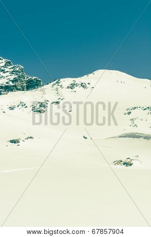 Mountain Top With Ski Trails