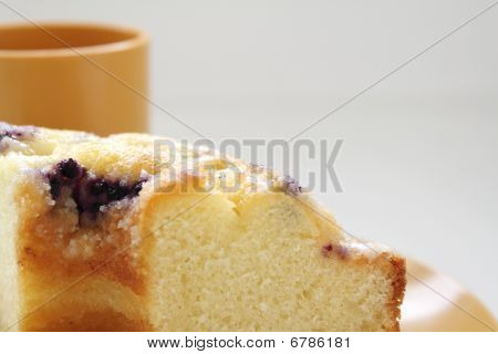 Blueberry Kuchen und Cup Breite